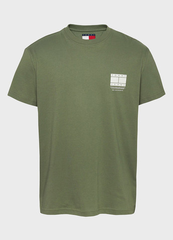 Оливковая футболка Tommy Jeans