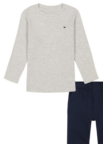 Комбинированный демисезонный комплект (лонгслив, футболка, брюки) Tommy Hilfiger