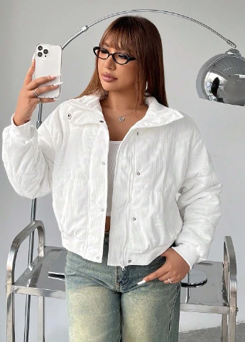 Белая демисезонная куртка SHEIN