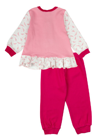 Рожевий демісезонний комплект (кофта, штани) Роза