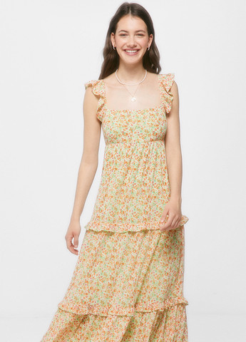 Комбинированное кэжуал платье Springfield с цветочным принтом