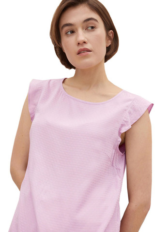 Розово-лиловая летняя блуза Tom Tailor