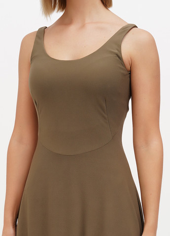 Оливкова (хакі) кежуал сукня Sassofono Club однотонна