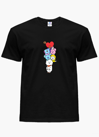 Черная демисезонная футболка детская бтс (bts)(9224-1064) MobiPrint