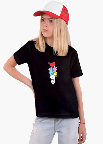 Черная демисезонная футболка детская бтс (bts)(9224-1064) MobiPrint