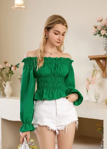 Зелена блуза SHEIN