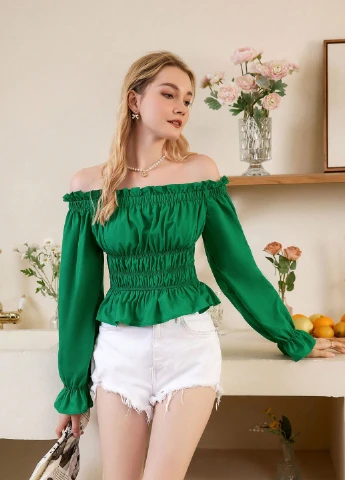 Зелена блуза SHEIN