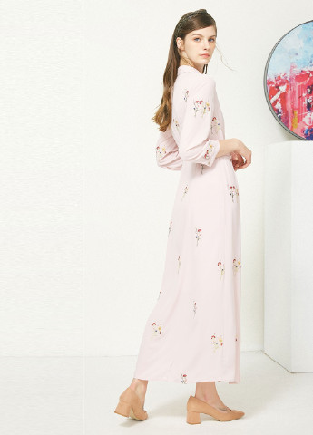 Розовое кэжуал платье рубашка Vero Moda однотонное