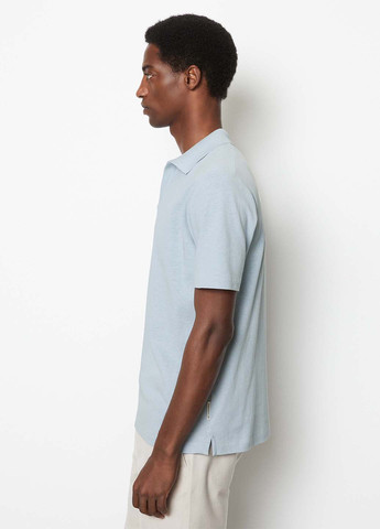 Голубой футболка-поло для мужчин Marc O'Polo однотонная