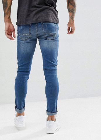 Синие демисезонные джинсы Asos