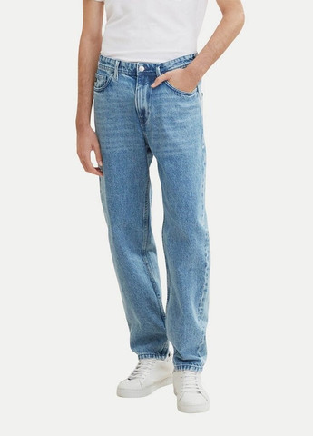 Голубые демисезонные мом фит джинсы Tom Tailor