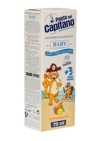 Зубная паста Baby Tutti-frutti 3+ 75 мл Pasta del Capitano (225544534)