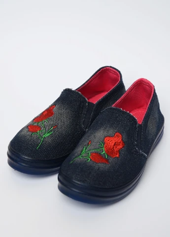 Мокасини дитячі для дівчинки джинсові сині Let's Shop (254884263)