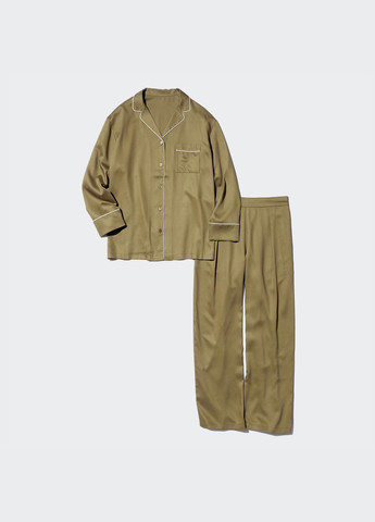 Зелена всесезон піжама (сорочка, штани) сорочка + брюки Uniqlo