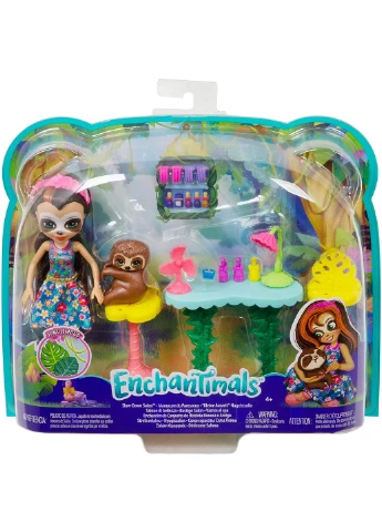 Ігровий набір Enchantimals Slow-Down Salon, Sela Sloth Салон краси Сели Ленні (GFN54) Mattel (255665041)