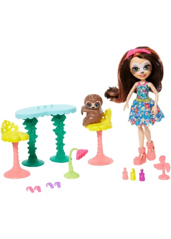 Ігровий набір Enchantimals Slow-Down Salon, Sela Sloth Салон краси Сели Ленні (GFN54) Mattel (255665041)