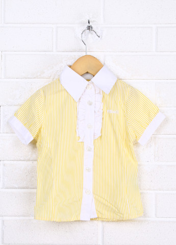 Желтая кэжуал рубашка Primigi с коротким рукавом