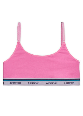 Розовый спортивный бра розовый Apriori без косточек хлопок