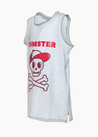 Белая летняя футболка Yumster Skull