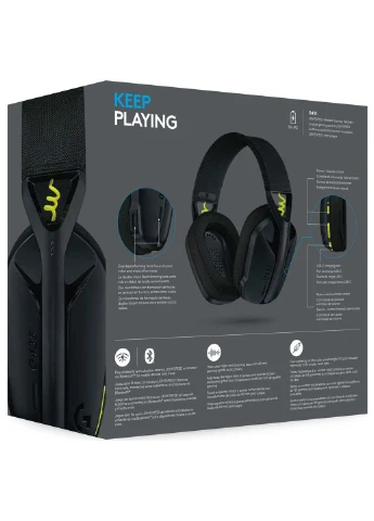 Наушники (981-001050) Logitech G435 Lightspeed Wireless Gaming Headset Black (253545908)