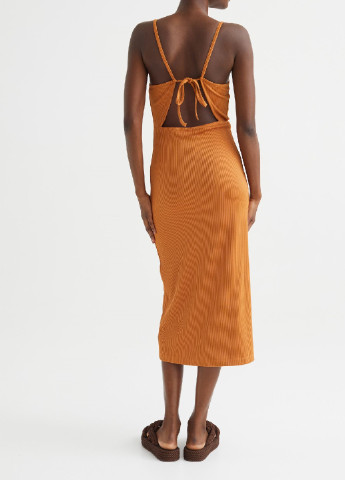 Світло-коричнева кежуал сукня H&M однотонна