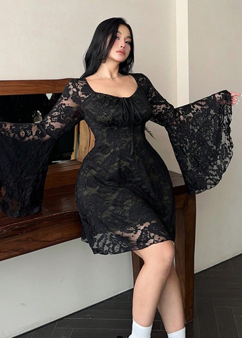 Чорна кежуал сукня а-силует SHEIN однотонна