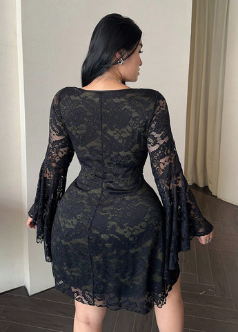 Чорна кежуал сукня а-силует SHEIN однотонна