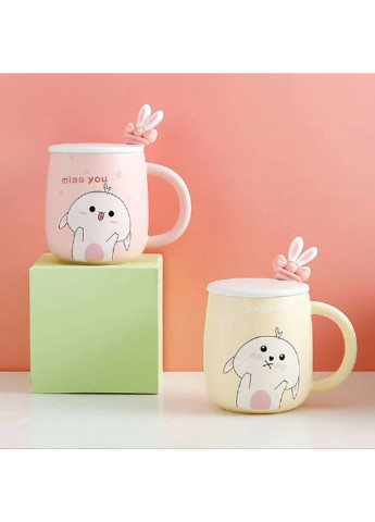 Кухоль заварювальний з ложкою Expe 6815 450 мл жовтий No Brand (253669221)