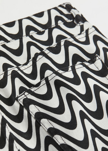 Черно-белая кэжуал зебра юбка H&M