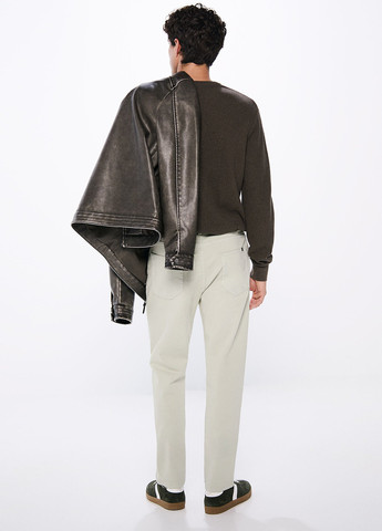 Белые кэжуал демисезонные прямые брюки Springfield