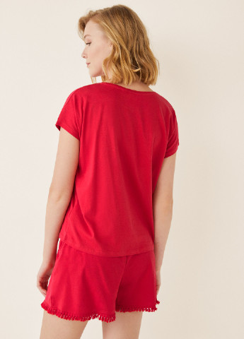 Красная летняя футболка с коротким рукавом Women'secret
