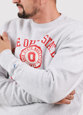 Світло-сірий світшот Blue 84 напис без декору (361422142)