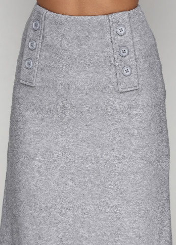 Серая кэжуал меланж юбка SP8 с высокой талией