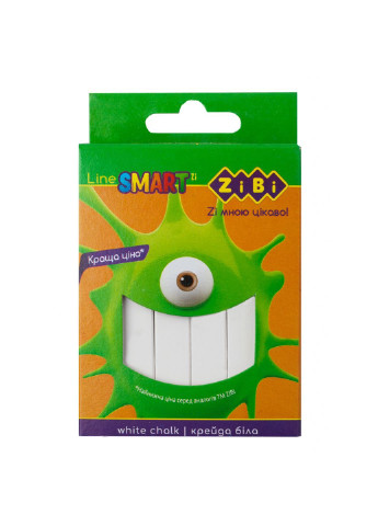 Крейда біла 12 шт, SMART Line (ZB.6705-12) Zibi (254069805)