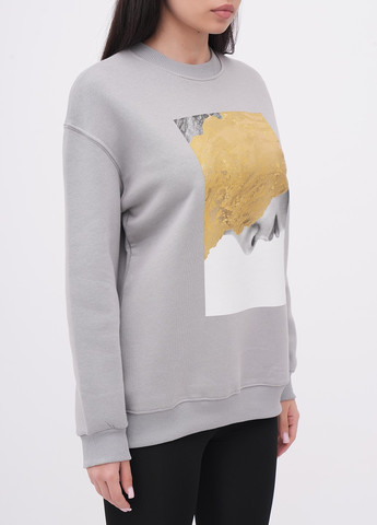 Світло-сірий світшот EQUILIBRI малюнок без декору (341745013)