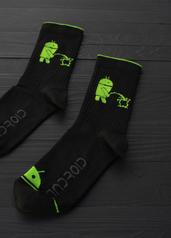 Носки из высококачественного хлопка с оригинальным принтом "Android" Maybel (250424365)