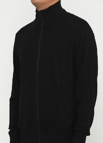 Кофта H&M с длинным рукавом однотонная чёрная кэжуал
