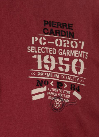 Красная футболка-поло для мужчин Pierre Cardin с надписью