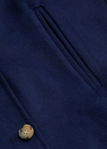 Темно-синее демисезонное Пальто двубортное H&M