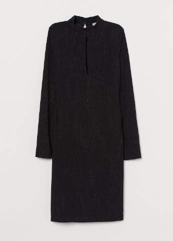 Чорна вечірня блискуча облягаюча сукня H&M однотонна