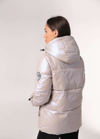 Серо-бежевая зимняя куртка Icon