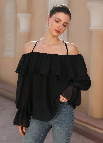 Чорна блуза SHEIN
