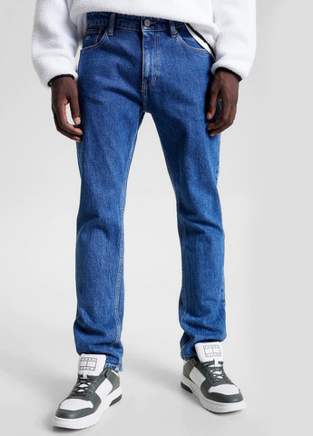 Синие демисезонные слим джинсы Tommy Jeans