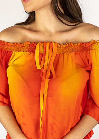 Оранжевое кэжуал платье клеш Time of Style леопардовый