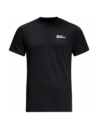 Чорна футболка Jack Wolfskin ESSENTIAL T M