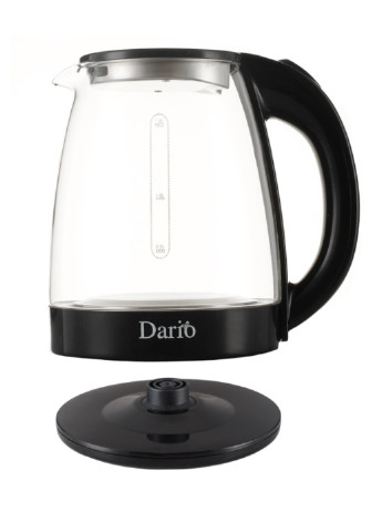 Чайник електричний DR1802, скло, на 1,8 л Dario чорний