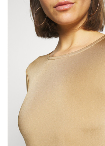 Светло-коричневое кэжуал платье из джерси NA-KD однотонное