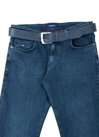 Синие демисезонные джинсы мужские синие средняя посадка слим Slim Zanotti