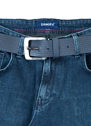Синие демисезонные джинсы мужские синие средняя посадка слим Slim Zanotti