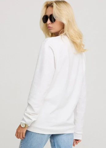 Білий світшот жіночий oversize / no flis / YAPPI малюнок (250140816)